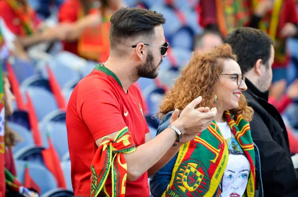 PORTO, PORTUGLAL - 09 de junho de 2019: fãs e espectadores portugueses — Fotografia de Stock