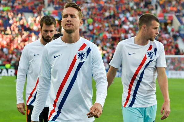 PORTO, PORTUGLAL - 09 de junho de 2019: Luuk de Jong durante a UEFA N — Fotografia de Stock