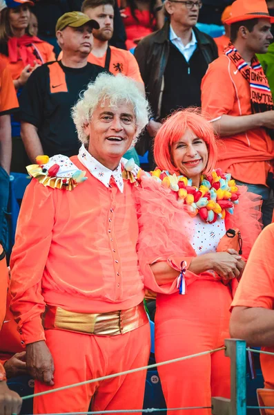 Πόρτο, πορτογαλικό-09 Ιουνίου, 2019: Ολλανδοί οπαδοί και θεατές στο — Φωτογραφία Αρχείου
