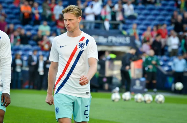 PORTO, PORTUGLAL - 09 de junho de 2019: Jogador de Frenkie de Jong durante — Fotografia de Stock