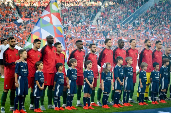 Porto, Portuglal-június 09, 2019: Portugália nemzeti csapat során — Stock Fotó