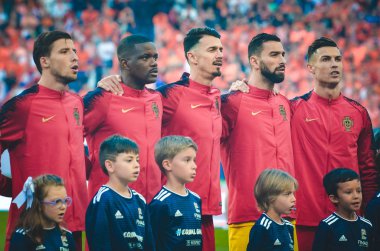 Porto, Portuglal - 09 Haziran 2019: Portekiz Milli Takımı teşekkür 