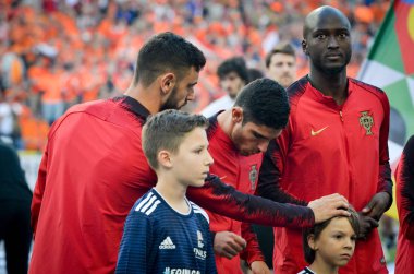 Porto, Portuglal - 09 Haziran 2019: Portekiz Milli Takımı teşekkür 