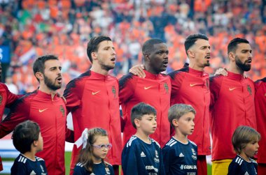 Porto, Portuglal - 09 Haziran 2019: Portekiz Milli Takımı teşekkür 