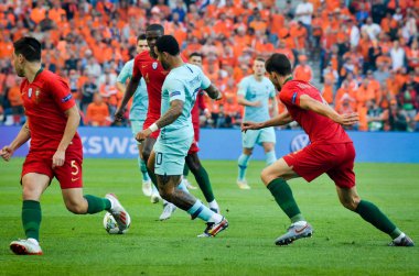 Porto, Portuglal - 09 Haziran 2019: Memphis Depay oyuncusu