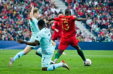 Porto, Portuglal - 09 Haziran 2019: Danilo Pereira Uefa sırasında