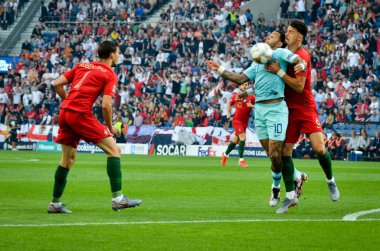 Porto, Portuglal - 09 Haziran 2019: Memphis Depay oyuncusu