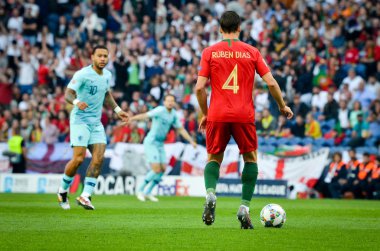 Porto, Portuglal - 09 Haziran 2019: U sırasında Ruben Dias oyuncu