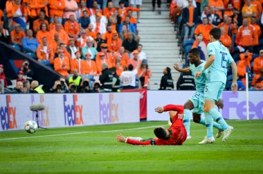 Porto, Portuglal - 09 Haziran 2019: Cristiano Ronaldo ve Marten d