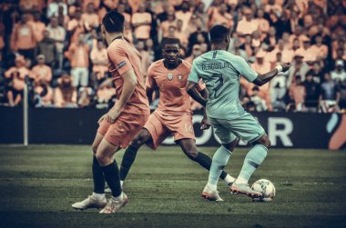 Porto, Portuglal - 09 Haziran 2019: Steven Bergwijn oyuncu sırasında 