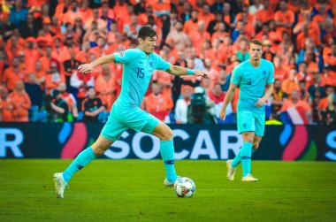 Porto, Portuglal - 09 Haziran 2019: Marten de Roon oyuncusu