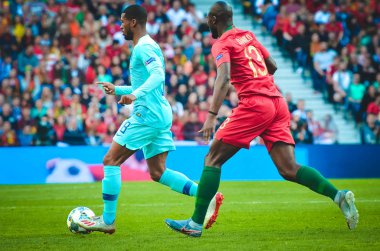 Porto, Portuglal - 09 Haziran 2019: Danilo Pereira ve Georginio W