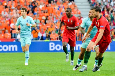 Porto, Portuglal - 09 Haziran 2019: Memphis Depay oyuncusu