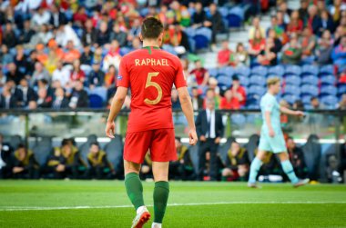 Porto, Portuglal - 09 Haziran 2019: Raphael Guerreiro oyuncu durin