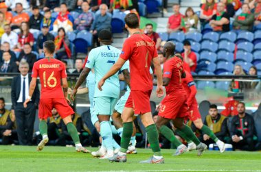 Porto, Portuglal - 09 Haziran 2019: U sırasında Ruben Dias oyuncu