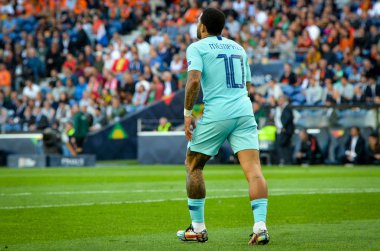 Porto, Portuglal - 09 Haziran 2019: Memphis Depay oyuncusu