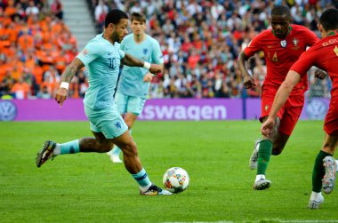 Porto, Portuglal - 09 Haziran 2019: Memphis Depay ve William Carv