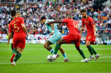 Porto, Portuglal - 09 Haziran 2019: William Carvalho ve Memphis D