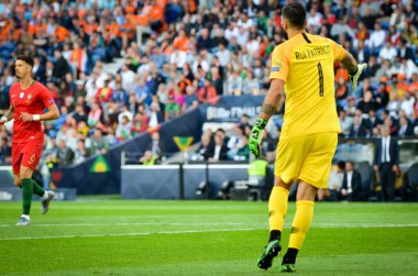 Porto, Portuglal - 09 Haziran 2019: Rui Patricio oyuncu sırasında