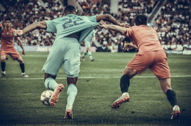 Porto, Portuglal - 09 Haziran 2019: Denzel Dumfries ve Raphael Gu