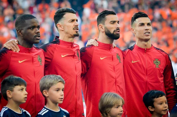 Porto, Portuglal - 09 Haziran 2019: Portekiz Milli Takımı teşekkür 