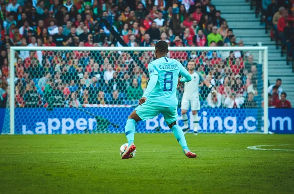 Porto, Portuglal-09 juni 2019: Georginio Wijnaldum speler dur — Stockfoto