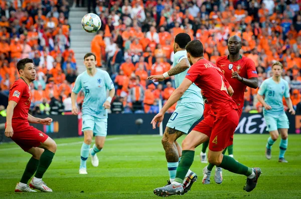 ПОРТО, ПОРТУГЛАЛ - 09 июня 2019 года: Рубен Диас во время Ната УЕФА — стоковое фото