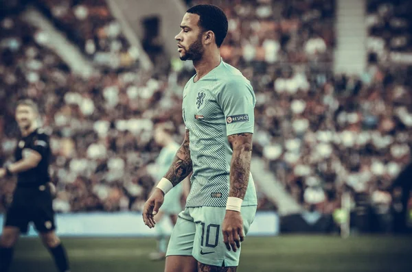 Porto, Portuglal-június 09, 2019: Memphis Depay játékos alatt th — Stock Fotó