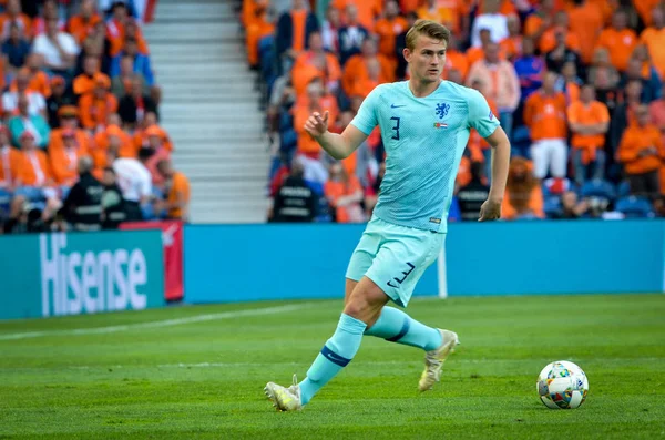 PORTO, PORTUGLAL - 09 de junio de 2019: Jugador Matthijs de Ligt durante — Foto de Stock