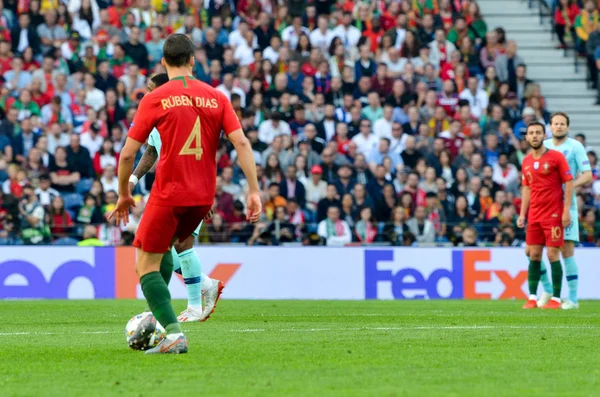 PORTO, PORTUGLAL - 09 de junho de 2019: Ruben Dias jogador durante o U — Fotografia de Stock