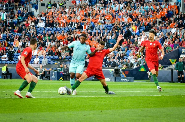 Porto, Portuglal-09 czerwca 2019: Steven Bergwijn gracz podczas — Zdjęcie stockowe