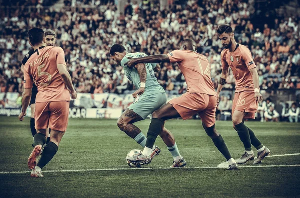 PORTO, PORTUGLAL - June 09, 2019: William Carvalho and Memphis D — Stock Photo, Image