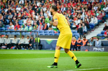Porto, Portuglal - 09 Haziran 2019: Rui Patricio oyuncu sırasında
