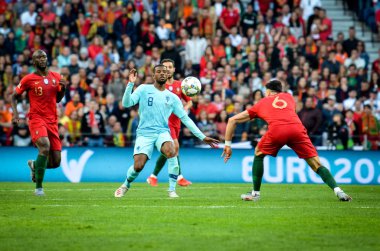 Porto, Portuglal - 09 Haziran 2019: Georginio Wijnaldum oyuncu dur