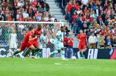 Porto, Portuglal - 09 Haziran 2019: Uef sırasında futbolcu