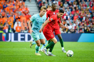 Porto, Portuglal - 09 Haziran 2019: Matthijs de Ligt ve Goncalo G