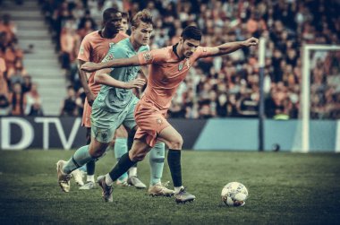 Porto, Portuglal - 09 Haziran 2019: Matthijs de Ligt ve Goncalo G