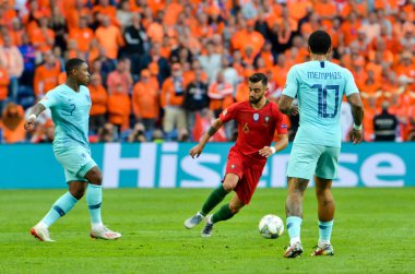 Porto, Portuglal - 09 Haziran 2019: Memphis Depay oyuncusu