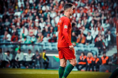 Porto, Portuglal - 09 Haziran 2019: Cristiano Ronaldo U sırasında