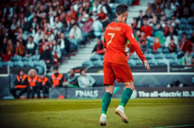 Porto, Portuglal - 09 Haziran 2019: Cristiano Ronaldo U sırasında