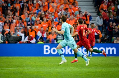 Porto, Portuglal - 09 Haziran 2019: Daley Blind oyuncu sırasında 