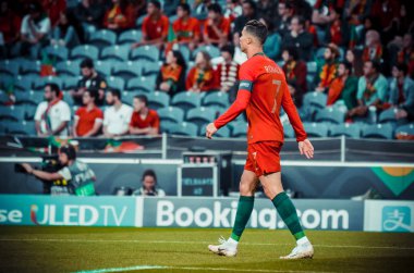 Porto, Portuglal - 09 Haziran 2019: Cristiano Ronaldo U sırasında