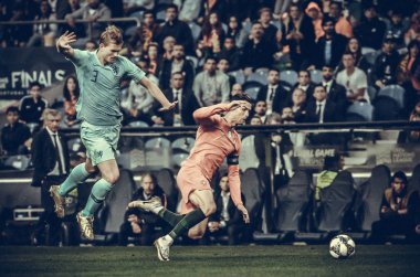 Porto, Portuglal - 09 Haziran 2019: Cristiano Ronaldo ve Matthijs