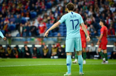 Porto, Portuglal - 09 Haziran 2019: Daley Blind oyuncu sırasında 