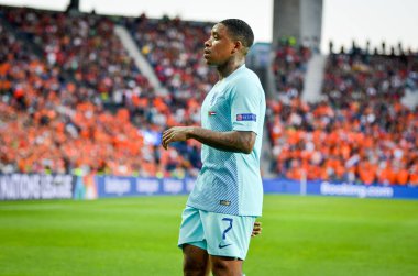 Porto, Portuglal - 09 Haziran 2019: Uef sırasında futbolcu