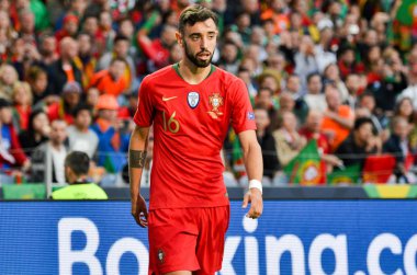 Porto, Portuglal - 09 Haziran 2019: Uef sırasında futbolcu