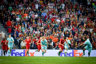 Porto, Portuglal - 09 Haziran 2019: Uef sırasında futbolcu