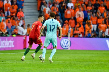Porto, Portuglal - 09 Haziran 2019: Daley Blind oyuncu sırasında 