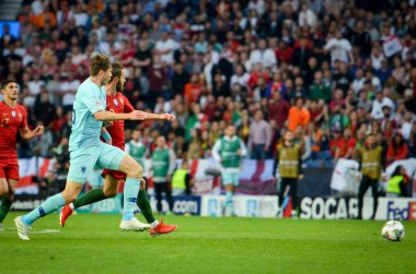 Porto, Portuglal - 09 Haziran 2019: Marten de Roon ve Bernardo Si