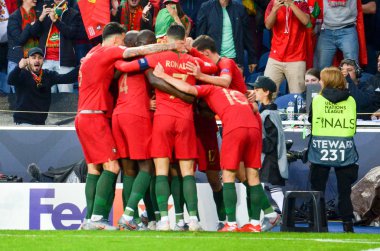 Porto, Portuglal - 09 Haziran 2019: Portekiz Millî Futbol Takımı